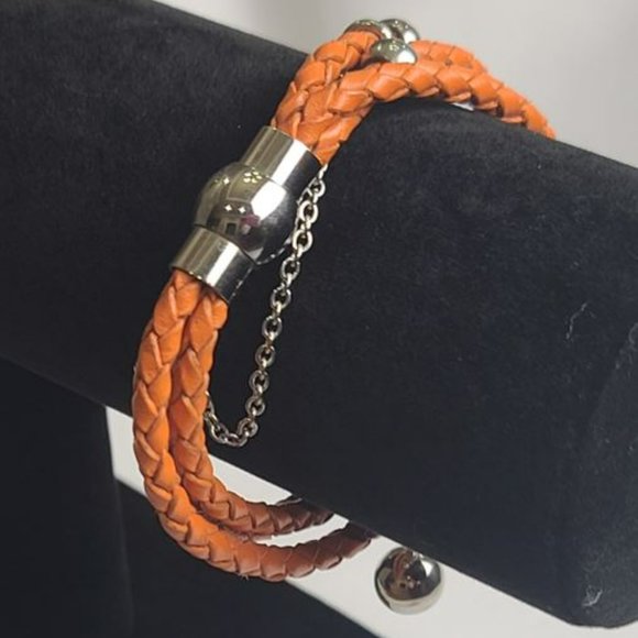 ASPCA Genuine Leather Orange Braided Bracelet  Show your support in style! - Picture 7 of 7